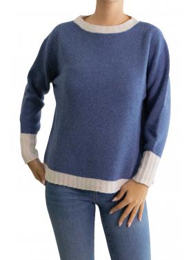 Maglioncino con bordi a contrasto 